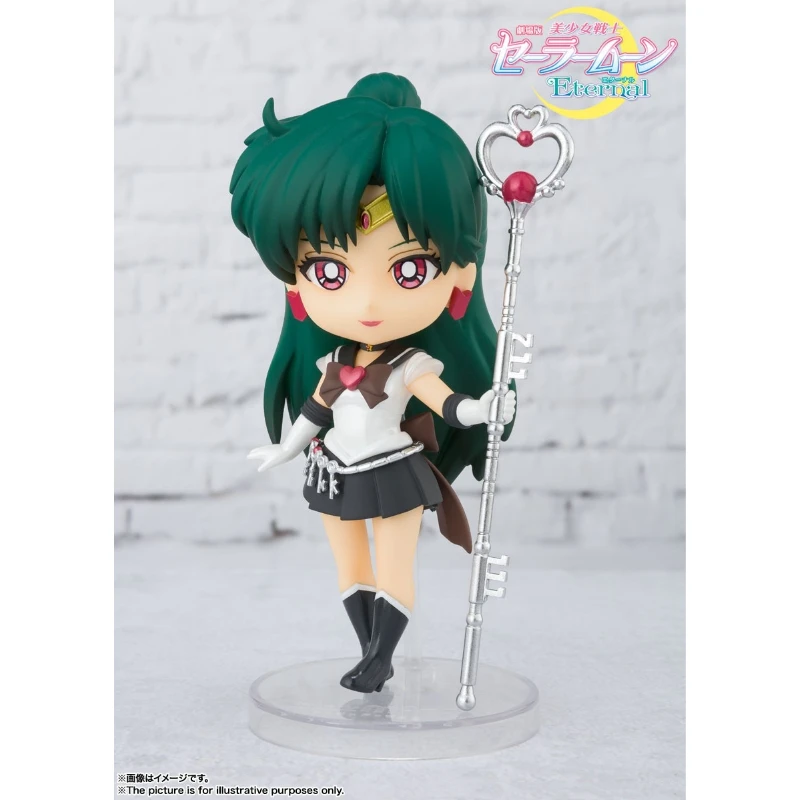 In Stock Bandai Figuarts Mini SAILOR MOON Super Sailor Pluto Anime Action Figure Toy Gift Model Collection Hobby