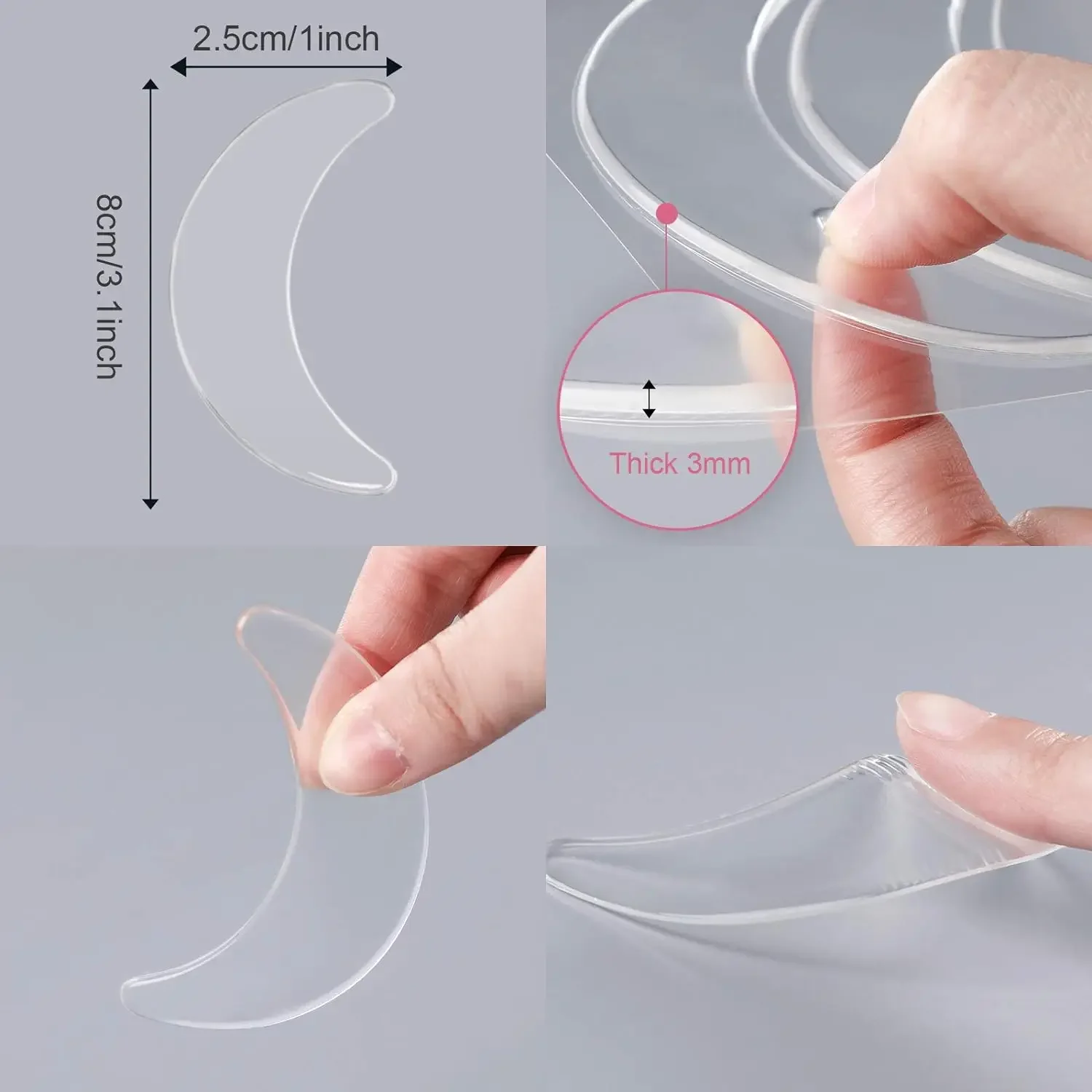 12 Pieces Silicone Eye Wrinkle Pads ReusableCheek Forehead Face Sticker Lifting Tools Eye Skin Care Tools for Mouth and Eyes