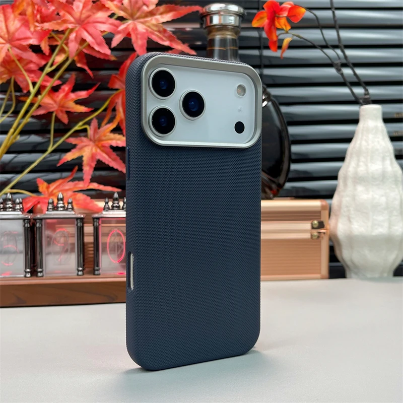 

Magnetic Case For iPhone 17 Pro Max 17 Air Luxury Diamonds Texture Magsafe Leather Wireless Charge Accessories Back Cover