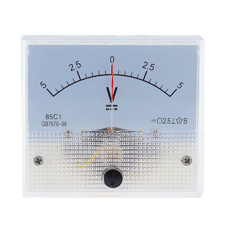 85C1-V Pointer type DC positive and negative voltmeter 5V10V15V20V30V50V100V150V250V Bidirectional Pointer meter