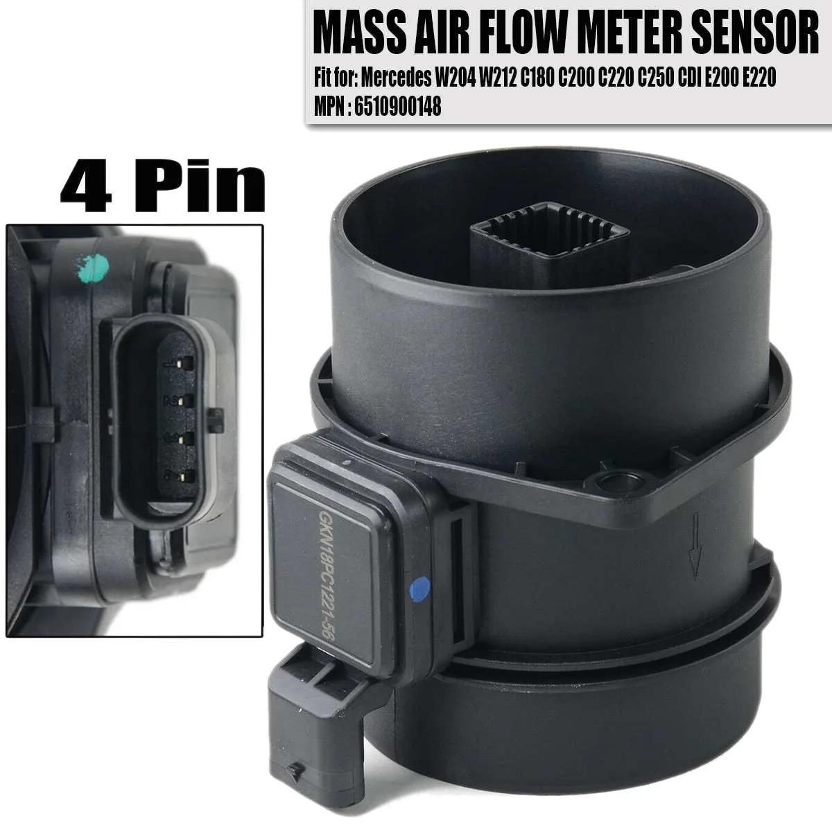 Mass Air Flow Sensor for for W204 W212 X204 Sprinter W639 5WK97917 A 651 090 01 48