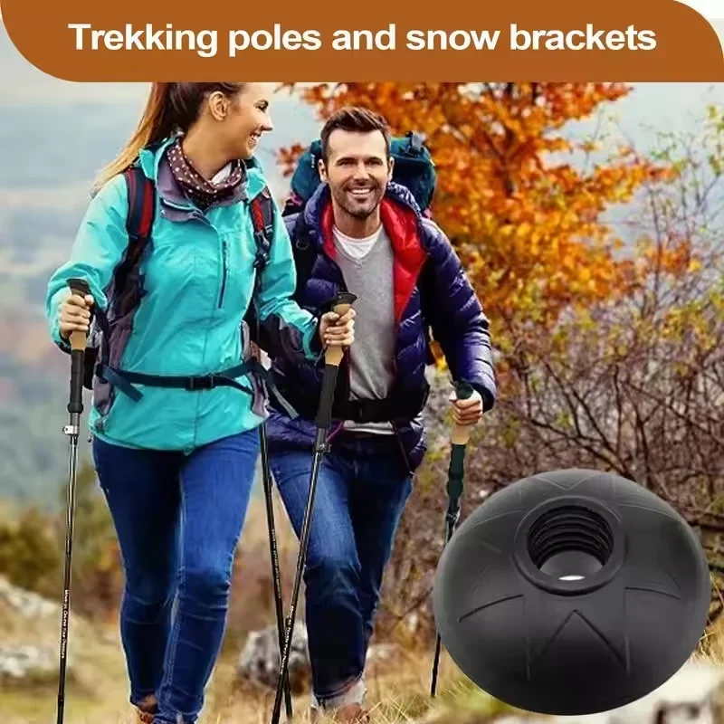 

Mud Baskets for Hiking Poles 2X Round Snow Ski Mud Basket Tips Protector Hiking Pole Tips Walking Stick Replacement Accessory