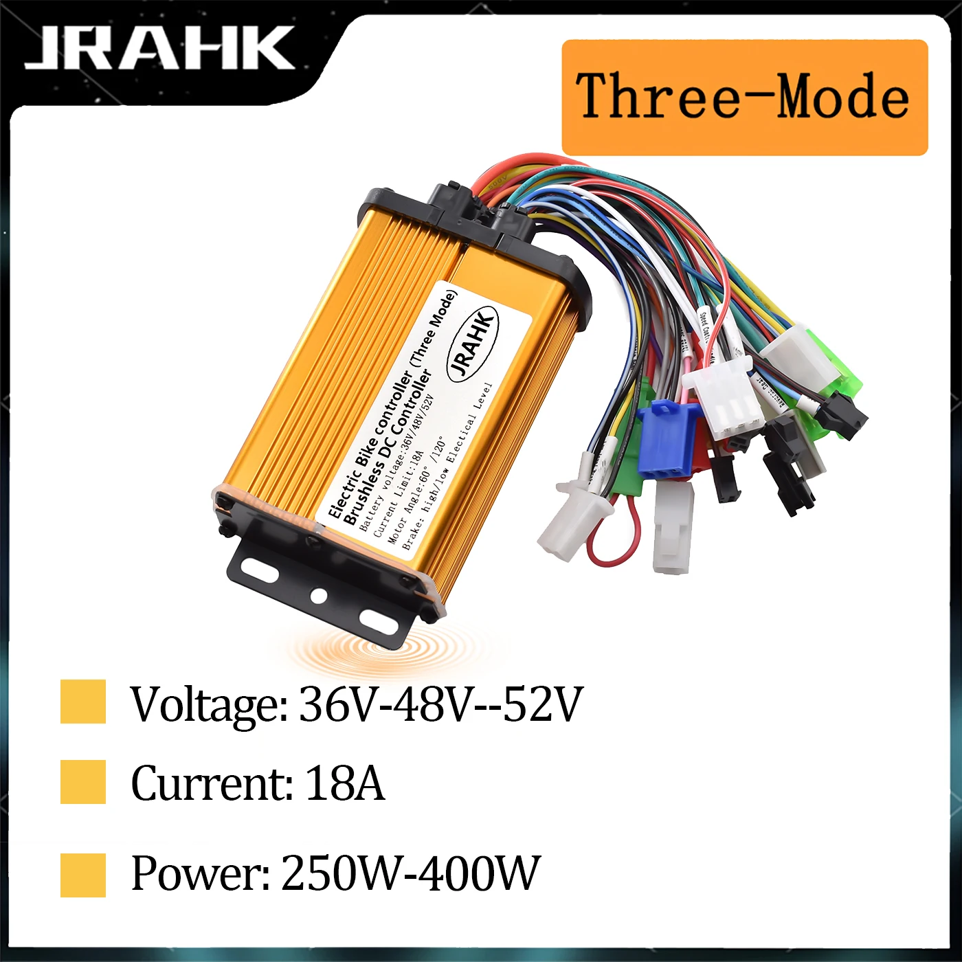 JRAHK Ebike Controller 36v 48v 350W-400W 3‑Mode Electric Scooter Controller Bicycle Spare Parts For Electric Bike Motor