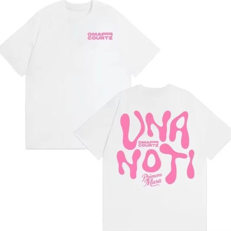 2026 Retro Liquid Shape Text Print Tee Men Women Black White Oversized Crew Neck Loose Y2K Streetwear Short Sleeve Top