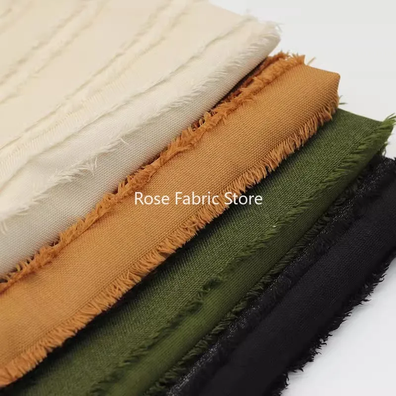 

1 Meter Feather Tassel Striped Jacquard Fabric Fashion High End Sewing Suits Blazer Coat Handmade Patchwork