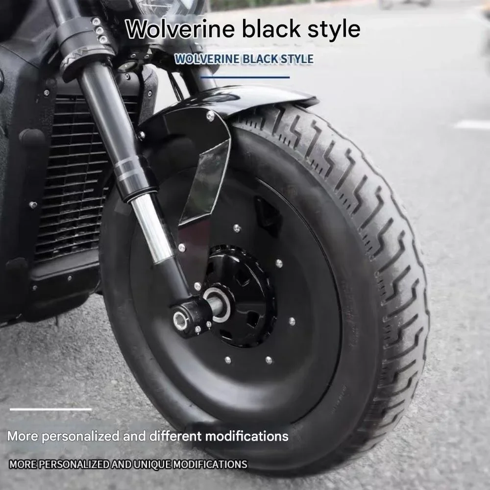 FOR BENDA Dark Flag 500 Wolverine-Style Blacked-Out Front Mudguard UV-Resistant High-Temperature Baking Paint Finish Waterproof