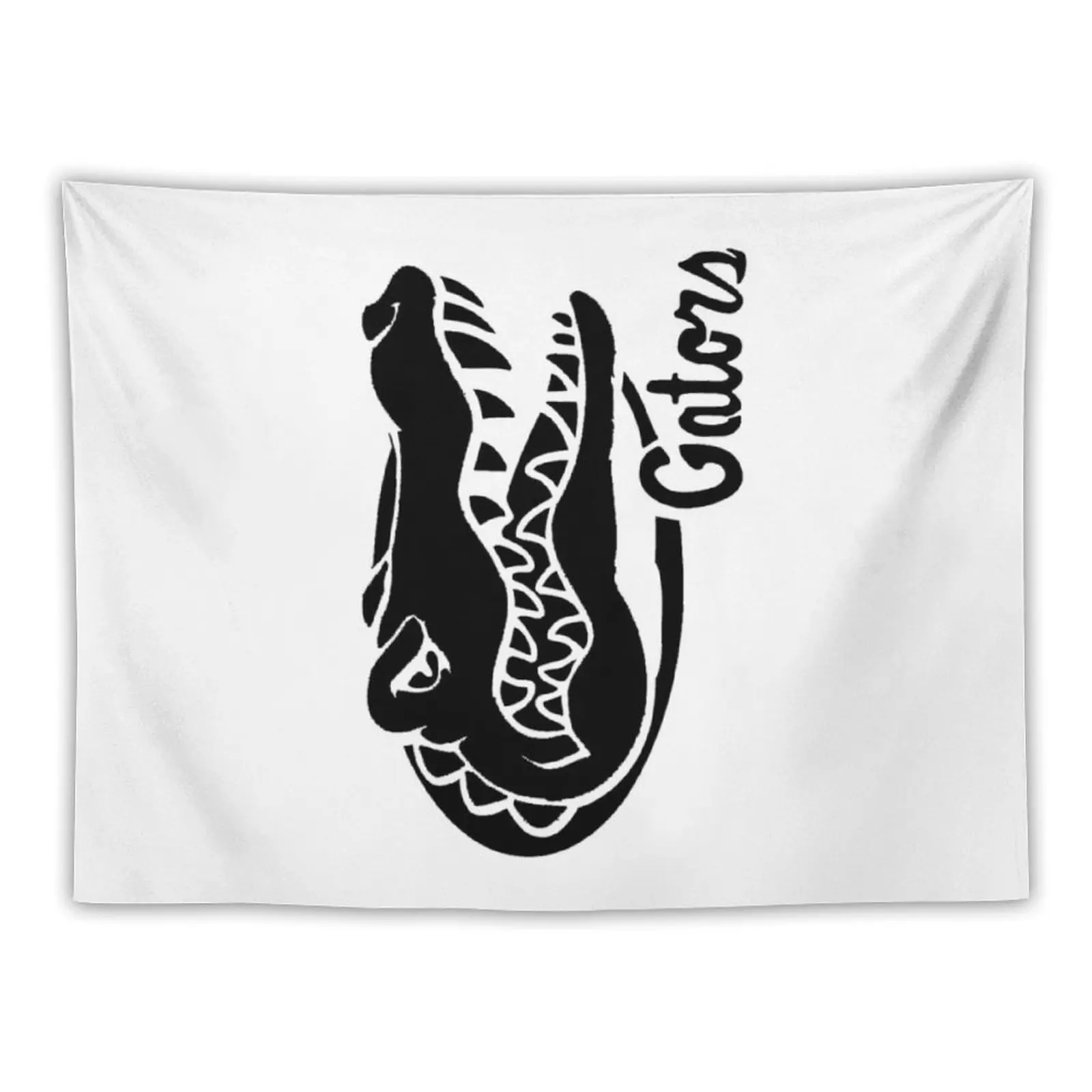 Gator bait crocodile and elegator black and white Tapestry Wall Deco Funny Tapestry