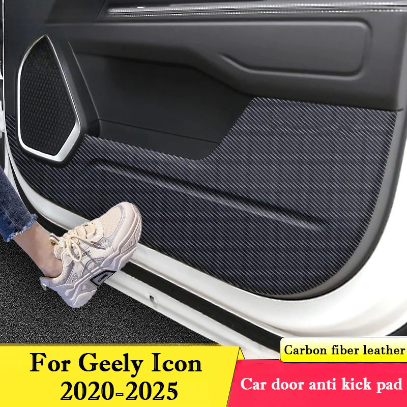 

Для Geely Icon 2020-220225 дверь автомобиля противоударная накладка кожаная внутренняя защита перчаточного ящика антигрязные декоративные наклейки аксессуары