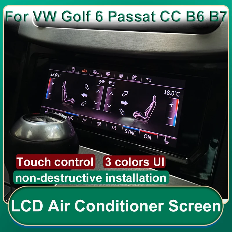 Schermo LCD aria condizionata per VW Golf 6 Passat CC B6 B7 Voice AC Panel Display Control Touch