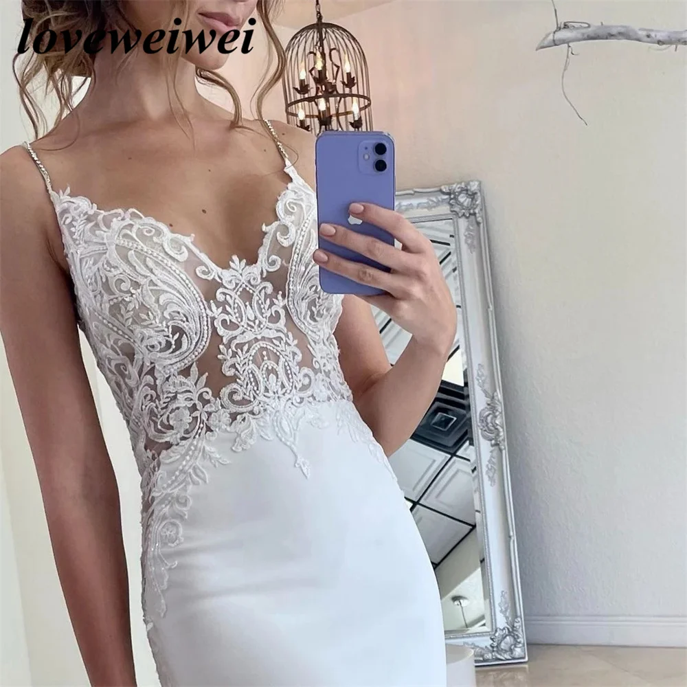 Vestidos de novia de sirena para mujer, vestido de novia de playa bohemio, elegante, vestido de novia