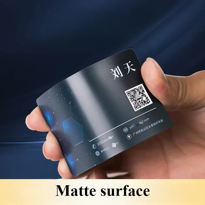 1000PCS Personalized Business Cards PVC Plastic card Free Custom LOGO Waterproof Anti-bend Design