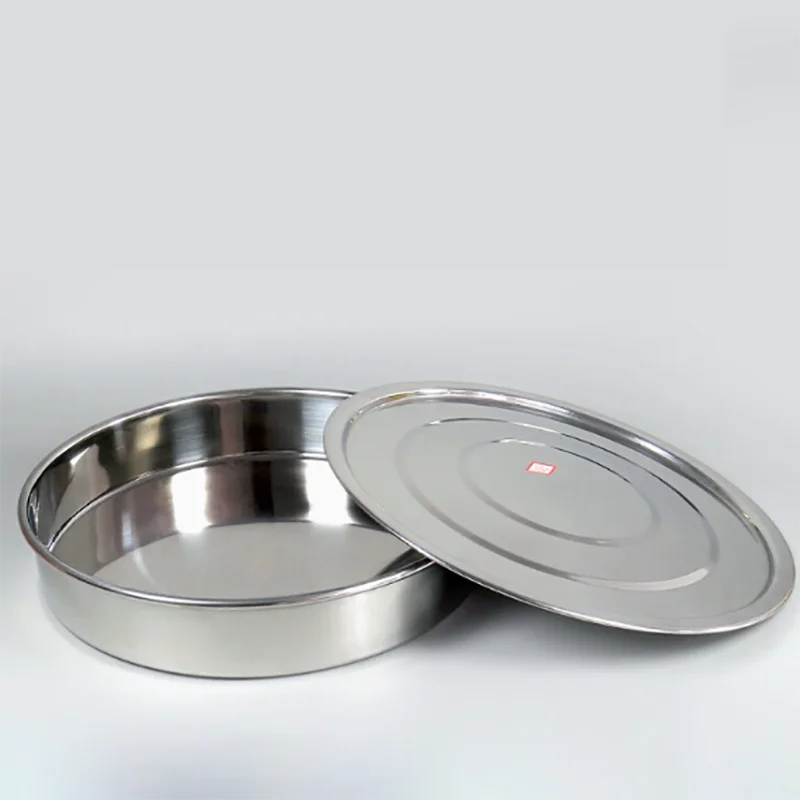 

Standard sample dividing sieve chassis cover 10-40cm receiving tray sieve cover 304 stainless steel sieve bottom cover