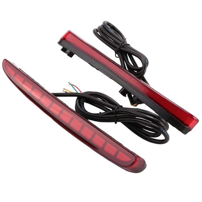 

4X For Honda Civic 2017-2018 Type R Hatchback LED Brake Light Rear Bumper Reflector Driving Fog Lamp