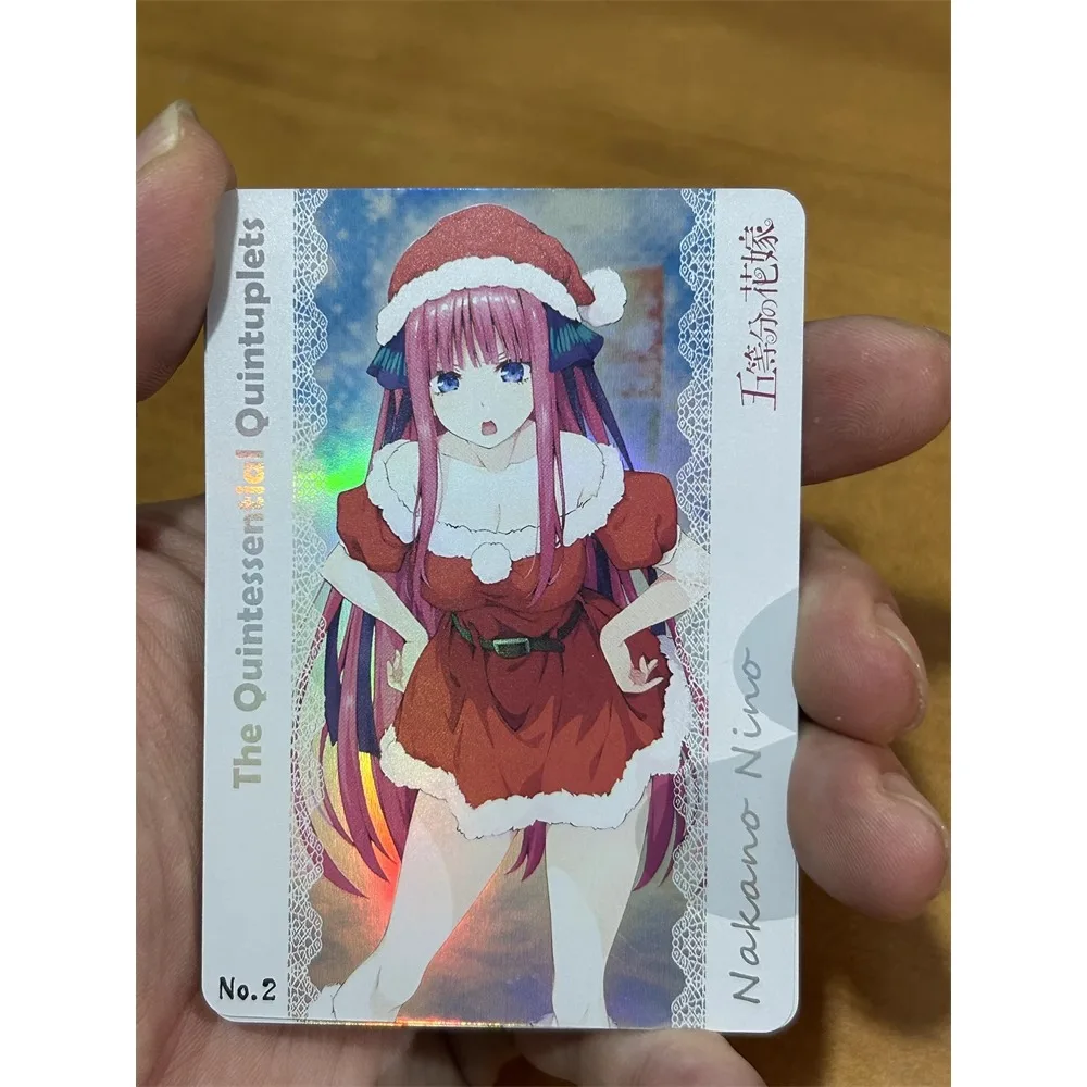 5pcs/set The Quintessential Quintuplets Nakano Miku Yotsuba DIY Refraction flash card Anime Classics Game Collection Cards Toy