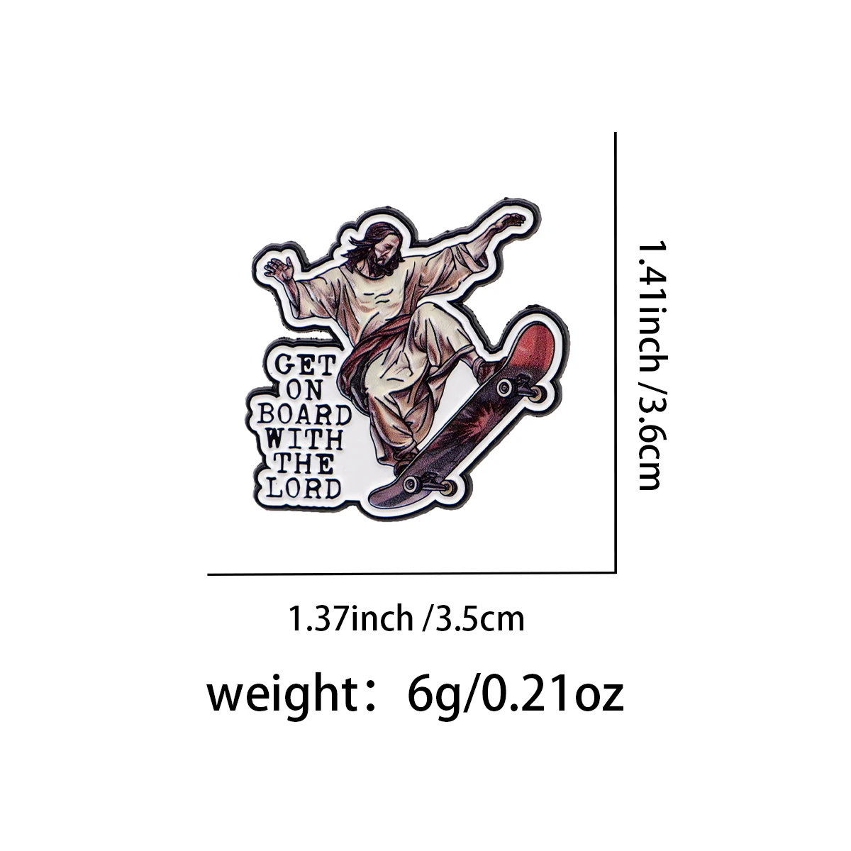 يسوع المينا دبوس "الاحصل على متن" بروش الصنوبر التلبيب دبابيس إقتباس شارة على ظهره الملابس والاكسسوارات خاتم هدايا مجوهرات أنيقة #2