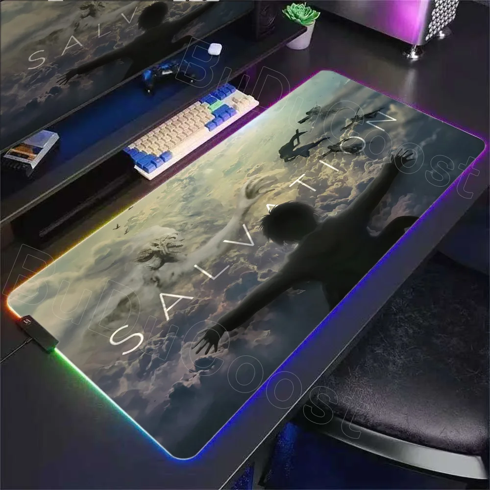 pc-ゲーマー滑り止めマウスパッド進撃の巨人アクセサリーマウスパッドゲーミングキーボード大型ゴムデスク-rgb-led-アニメコンピュータカーペット