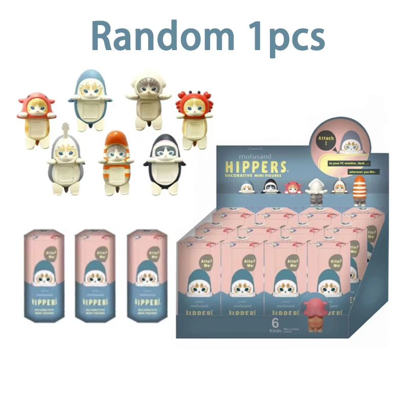 Sonny Angel & Mofusand Blind Box Hippers Mini Figuur Shark Cat Action Figure Speelgoed Kinderen Kerstcadeau