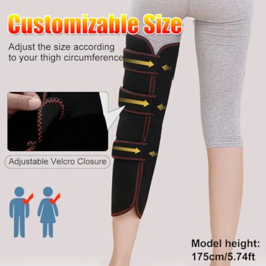 Electric Heating Pad for Thigh Knee and Calf Therapy: Heated Leg Warmer with Adjustable Size for Improved Circulation Targeted