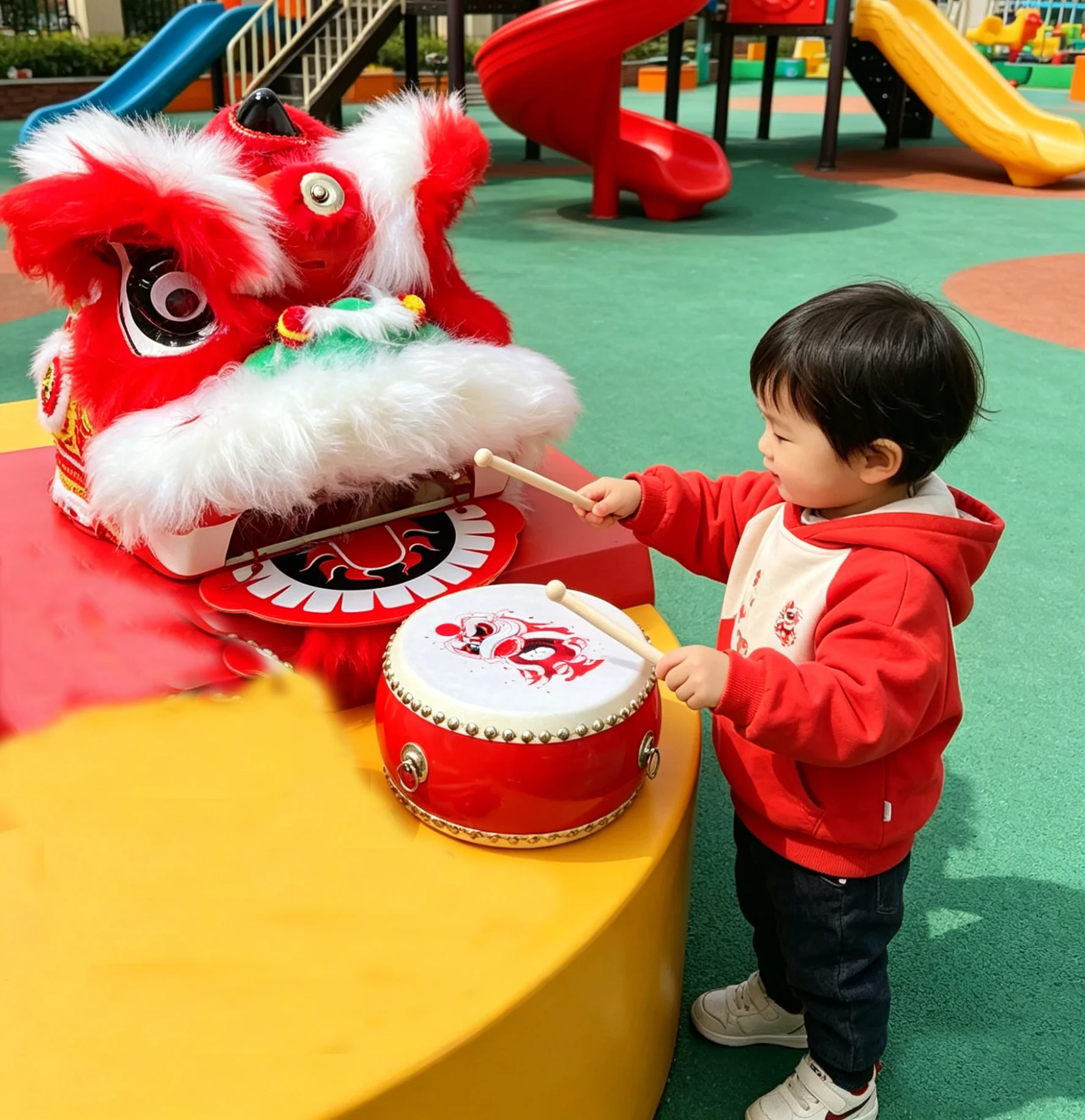 gift-party-12-inch-lion-dance-costume-drum-2-5-age-kid-children-wzplzj-performance-park-game-outdoor-even-mascot