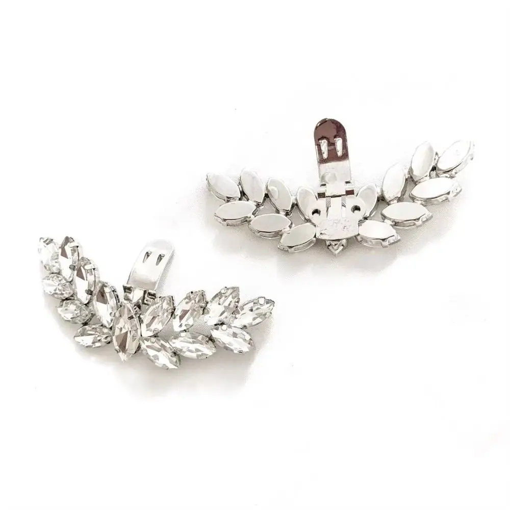 1PC Shiny Rhinestones Shoe Clips Crystal Removable Charm Buckle Shoes Decorations Wedding