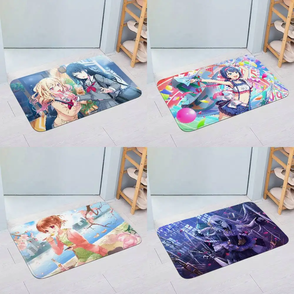B-New Sekai Project Dr Floor Mats Home Laundry Rug Carpet For Living Room Decor Lounge Area Anti-slip Foot Mat Entrance Doormat