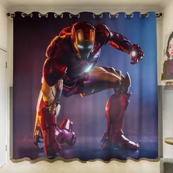 Iron Man Blackout Curtains 3D Printing Magic Lamp Boy for Children Kids Home Decor Bedroom Living Room 160x184cm