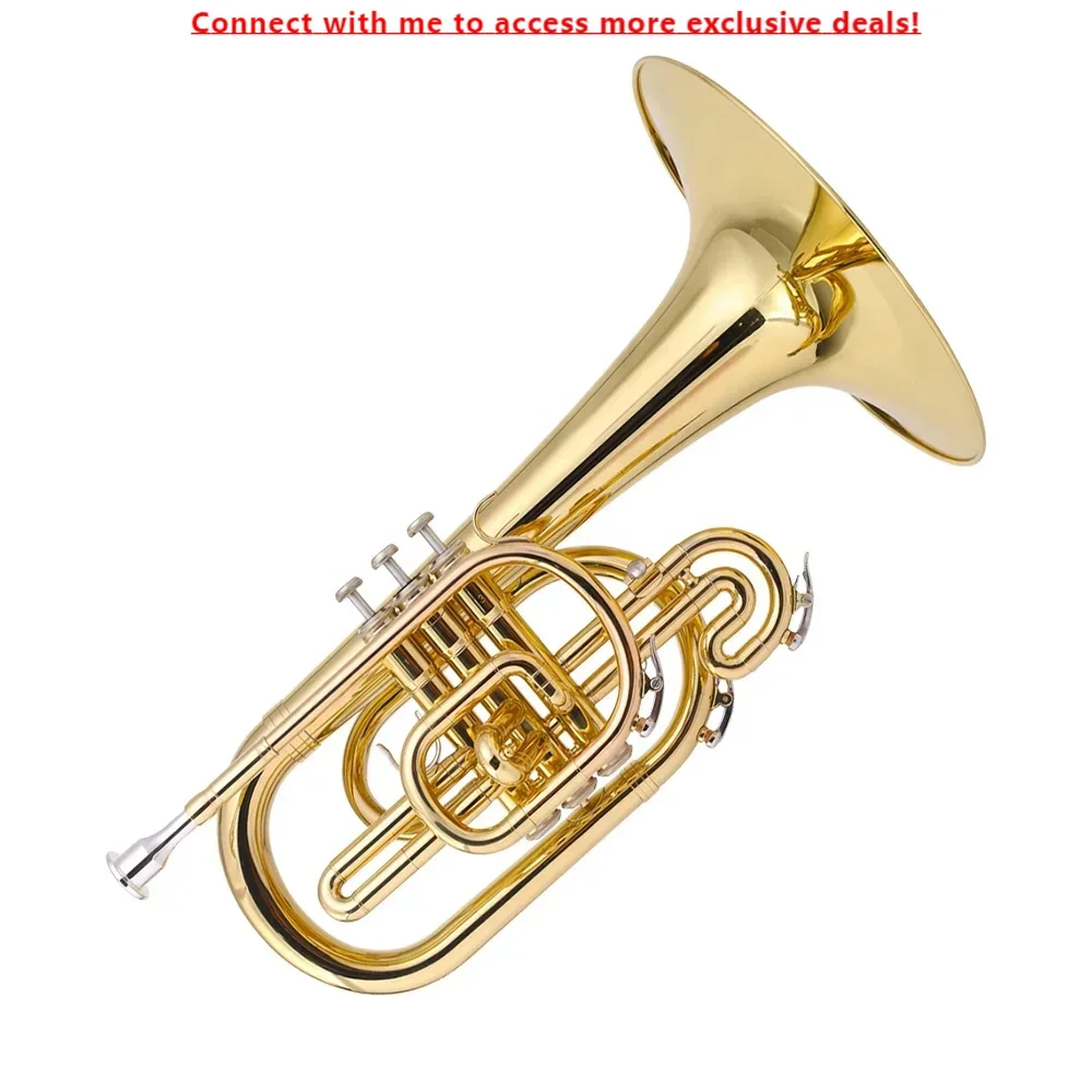 

SEASOUND OEM Дешевый F-ключ Золотой лак Марширующий меллофон 3-поршневый JYMML6351