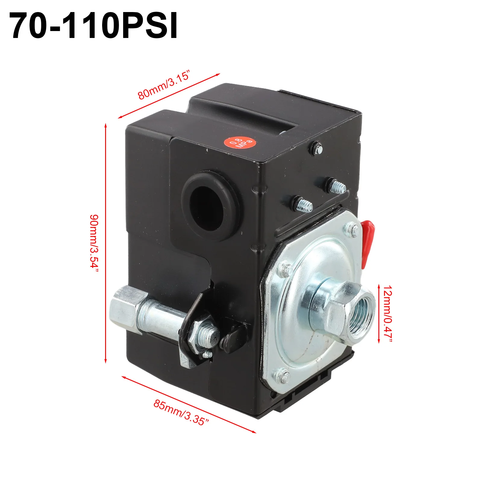 مفتاح ضغط بدون جهد لصمام التحكم في مضخة ضاغط الهواء 70110PSI مفتاح ضغط تركيب سهل الاستخدام