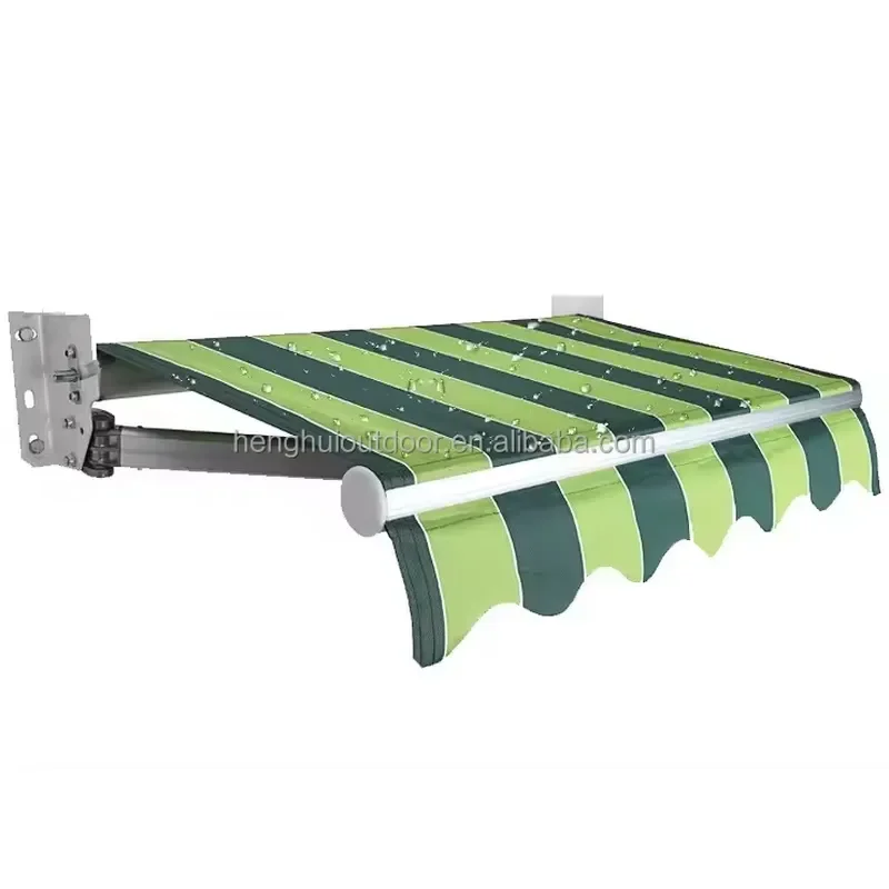Aluminum Alloy Manual Retractable Awning for Balcony Wall Fixed Extendable Folding Arm Sun Shade Competitive Rate