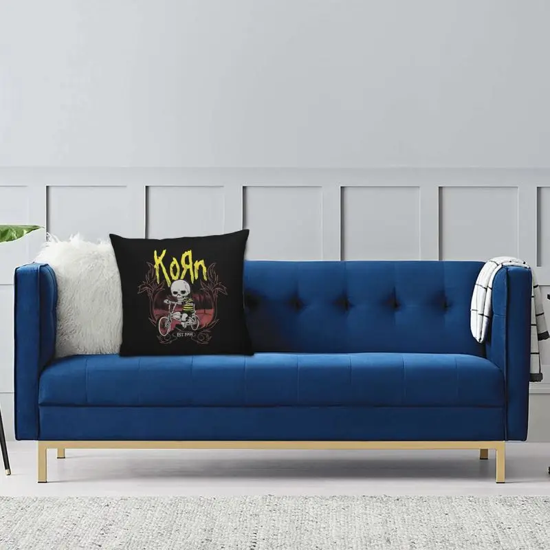 Korns RapMetal Juste de coussin personnalisée, taie d'oreiller moderne, groupe doux, musique Hard Rock Roll