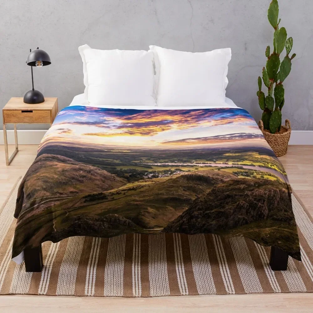 

Lake District Sunset Throw Blanket Bed covers funny gift For Baby Sofa Quilt Blankets