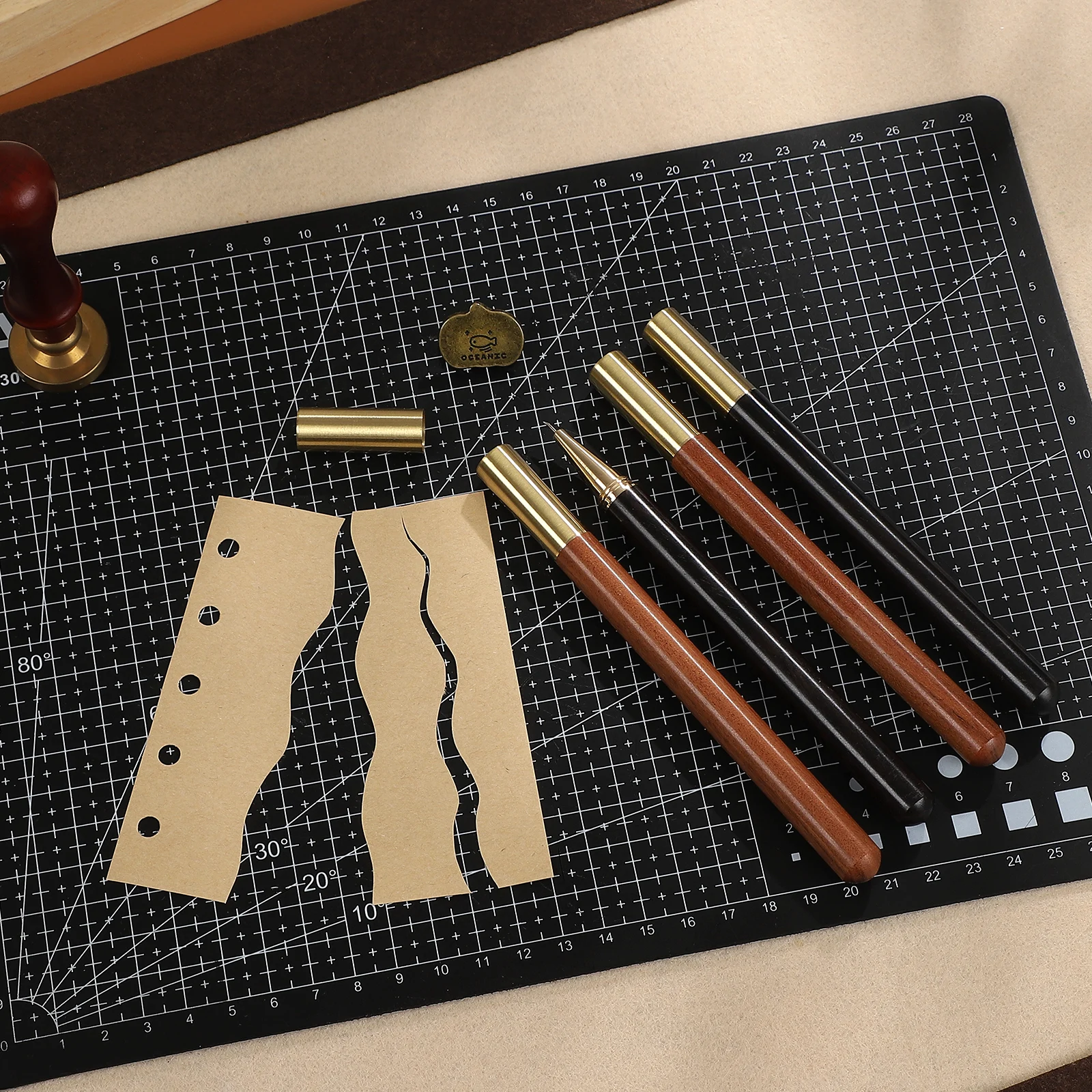 

Винтажный нож для резки бумаги в форме ручки, деревянный, ручной работы, портативный, для творчества, для скрапбукинга, канцелярские принадлежности