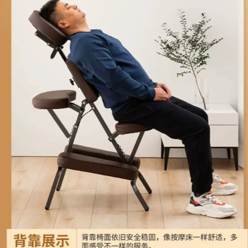 Foldable Portable Tattoo Massage Chair, Reclining Pedicure Chairs for TCM Gua Sha Acupuncture Piercing Beauty Salon Treatment