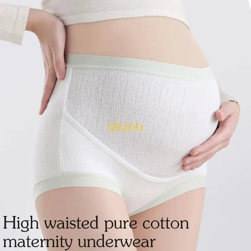 

QX2D Комфортное материнское нижнее белье с высокой талией эластичная поддержка живота гладкая для беременных женщин ежедневно
