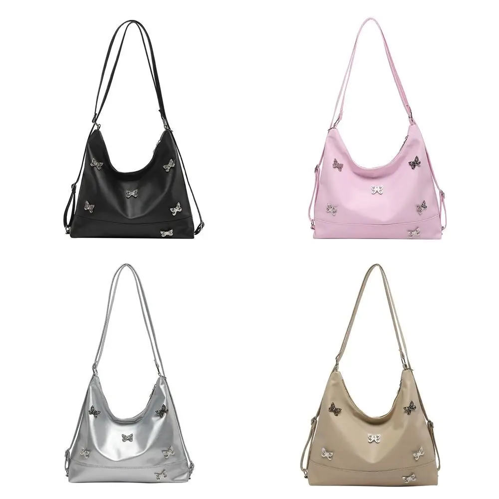 Moda y2k borboleta bolsa de ombro saco de compras saco de mamãe grande capacidade sacola de armazenamento saco de axilas crossbody saco de viagem