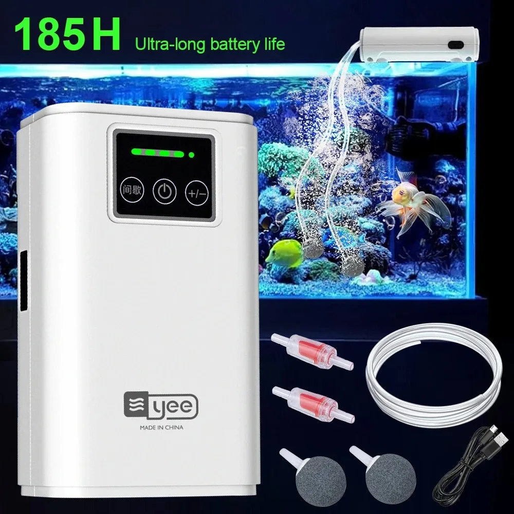 Fish Tank Oxygen Pump Charging Dual-Purpose Air Pump Usb Lithium Battery Household Portable Silent Fishing Tool Outdoor