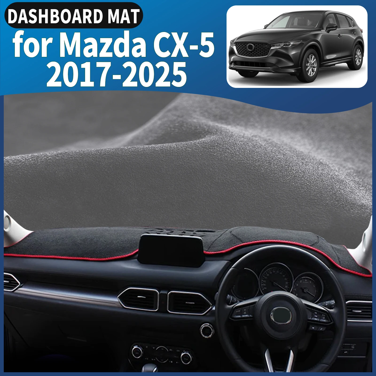 يصلح لمازدا CX-5 CX5 CX 5 2025-2017 10.25 بوصة سيارة داشمات غطاء لوحة القيادة وسادة داشمات ظلة اكسسوارات واقية السجاد