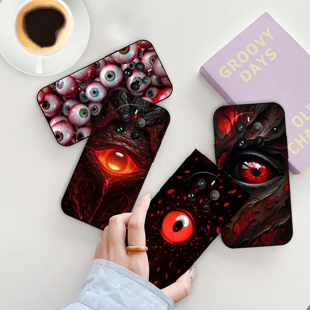 Scary Black Red Eye Phone Case For HONOR 8 8X 9X 10I 10 20 70 90 90LITE X7 X7A X8 X9 X9A HUAWEI Y6P Y7 Y7A Y9 PRO 5G