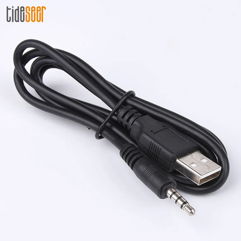 500pcs 100cm Long USB Charger Data Sync Cable 3.5mm Audio Aux Jack Adapter Charging Cord Line