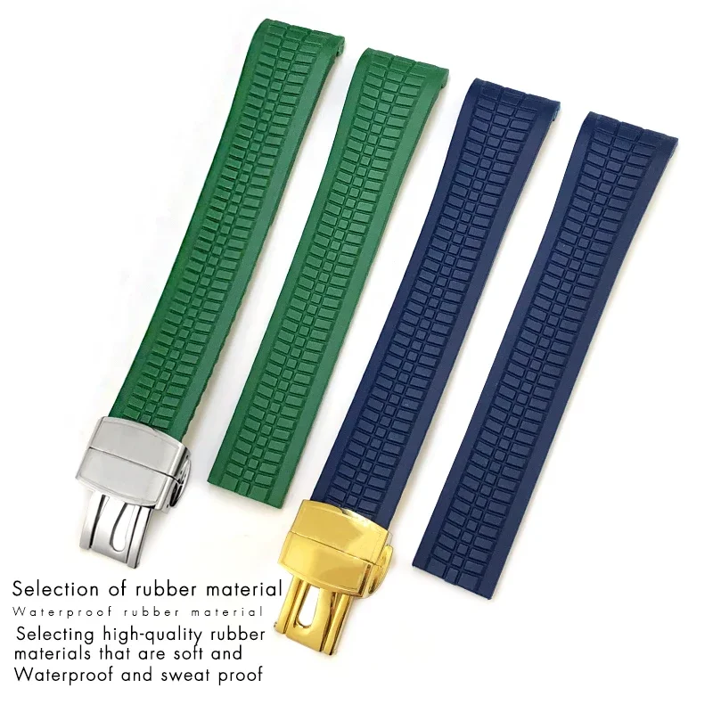 High Quality Rubber 21mm Watchband fit for Patek Aquanaut Philippe for PP 5164 5167 Silicone Waterproof Watch Strap Braceletes