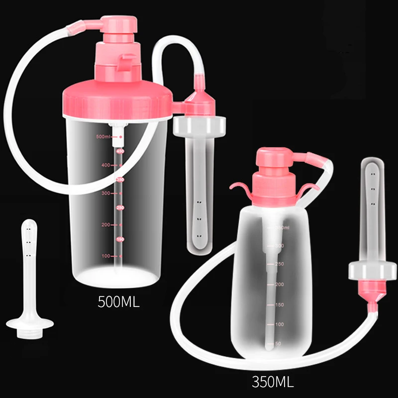 350ml/500ml Vaginal Clearner Anal Douche Enema Reusable Medical Vagina Irrigator Ass Anus Cleaning Syringe Female Vagina Washer