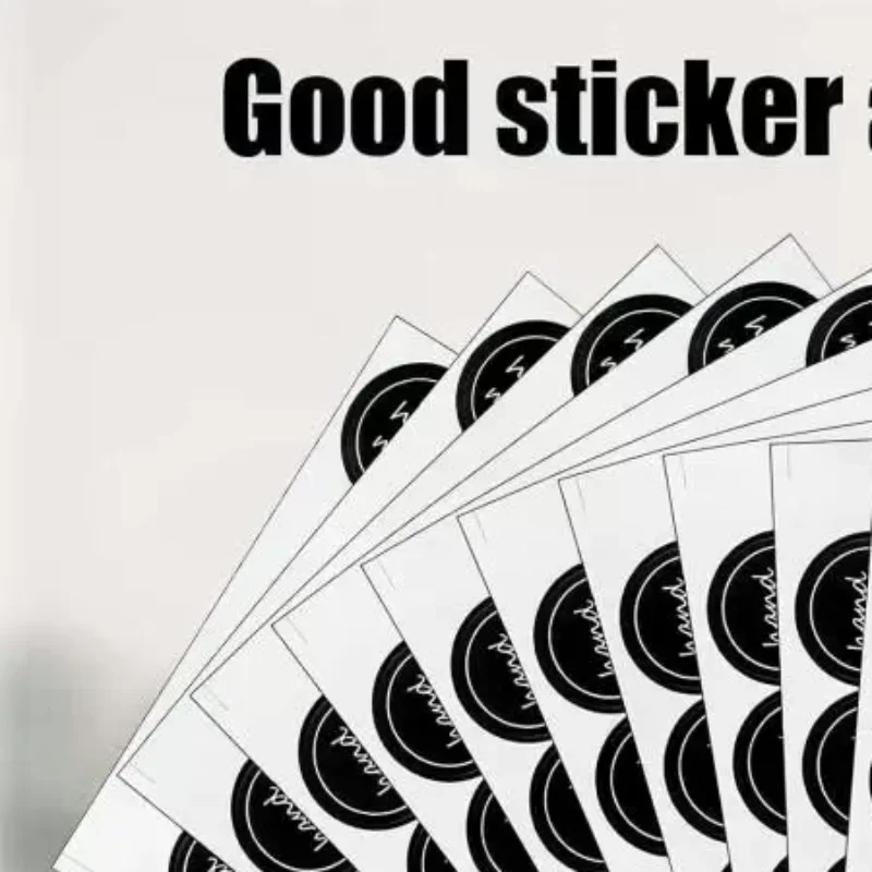 50 Sheets Black Hand Made Sealing Stickers With Strong Adhesion Perfect For Gift Wrapping Baking Packaging DIY Craft