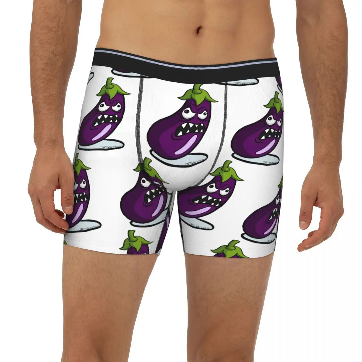 

Eggplant Vegetables Long Boxer Underpants Short Male Panties Ventilate Underwear for Homme Man Boyfriend Gift