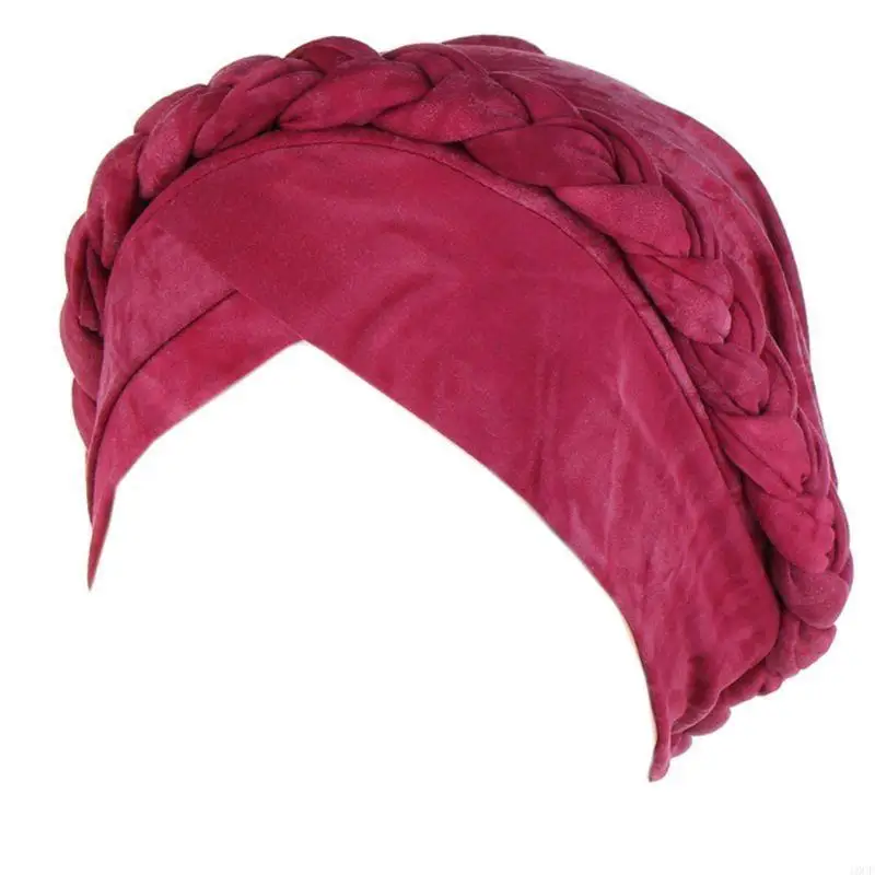 النساء الملتوية جديلة مسلم الحجاب قبعة عمامة التدرج التعادل صبغ طباعة العلاج الكيميائي السرطان الحجاب مترهل بيني التفاف قبعة قبل