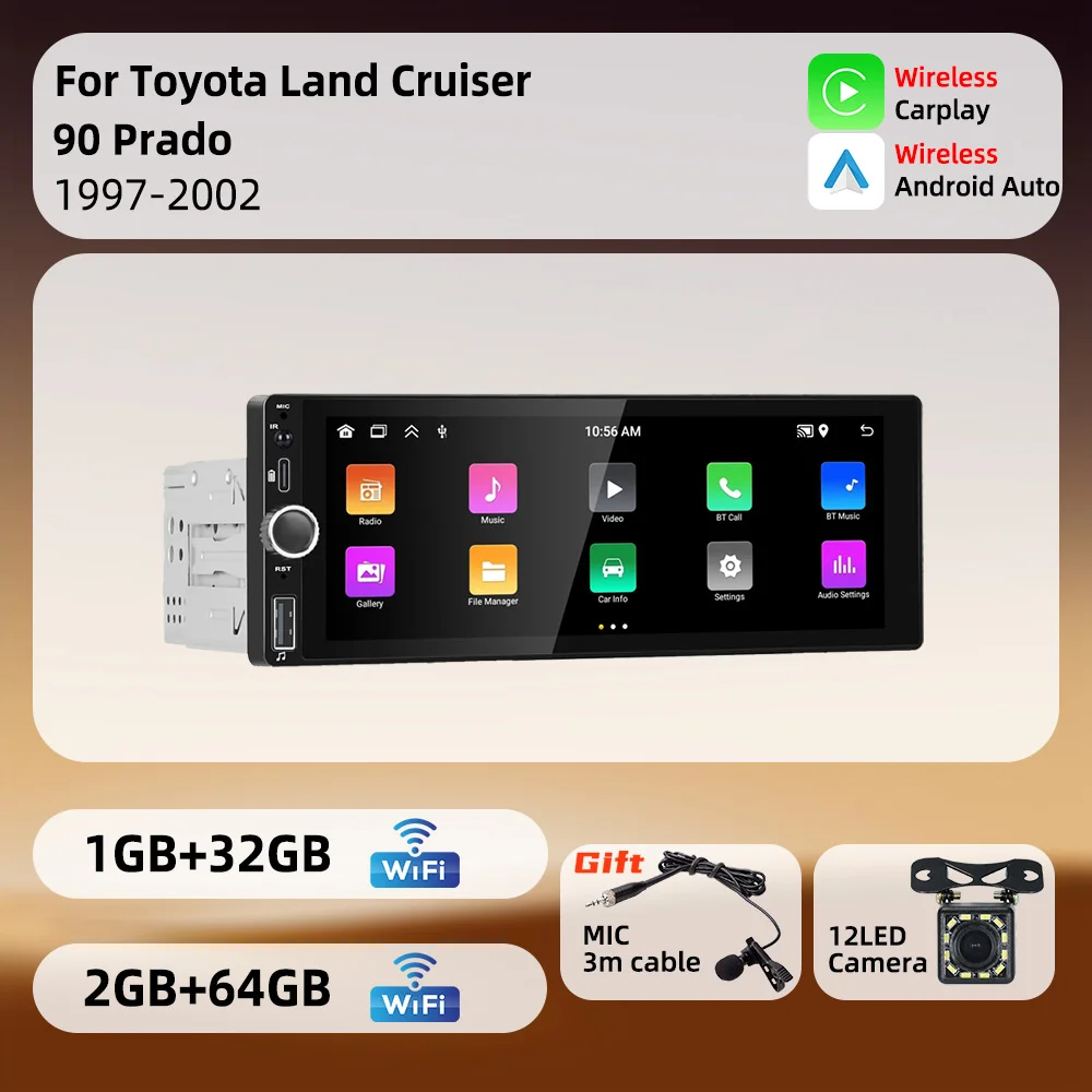 6.86" 1 Din Car Mul…