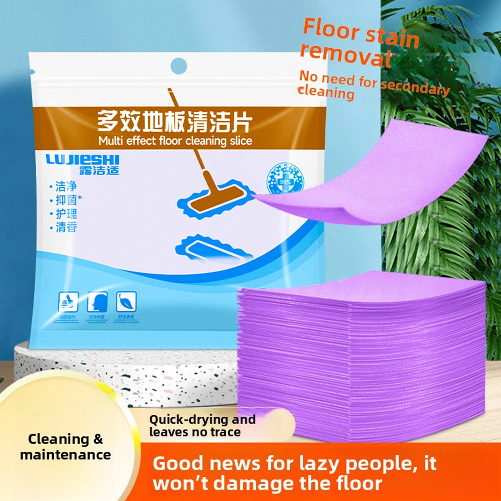 Floor Cleaner Concentrate Sheets Soluble Paper Effectively Removes Stubborn Stains Dirt Fresh-Smell Cleaning Floor Polishing