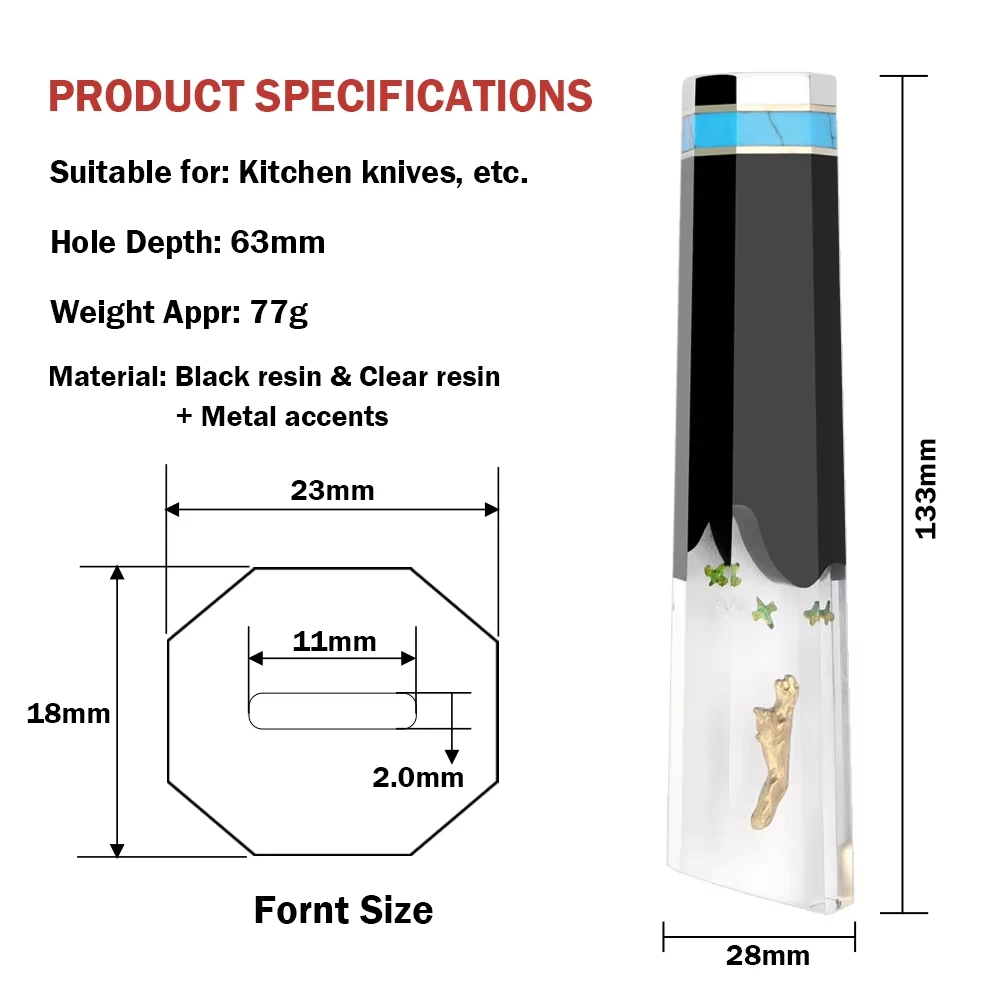 XITUO Knife Handle DIY Knife Handle Material, Handmade Customize Octagonal Handle For Chef Knife Damascus Kitchen Cooking Knife view 5