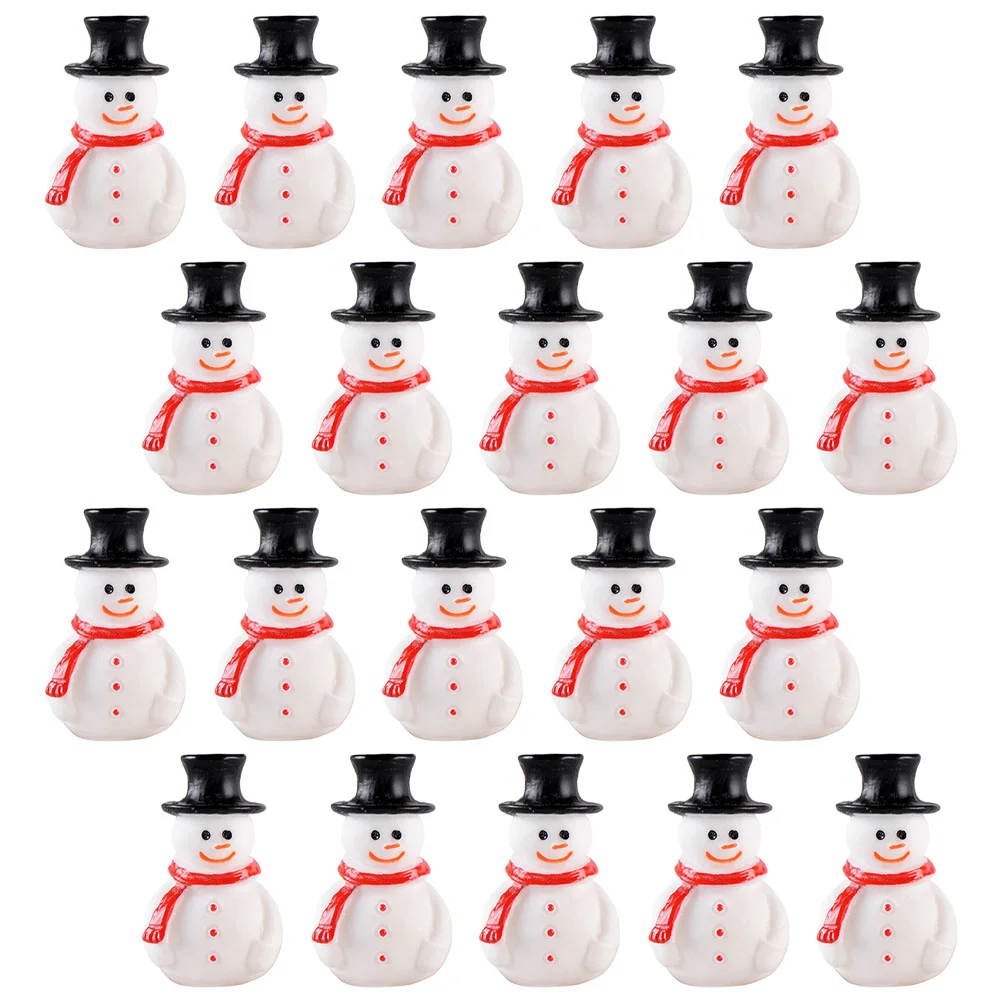 20 Pcs Mini Christmas Snowmen Snowman Ornaments Decorations Outdoor Toy Snowballs