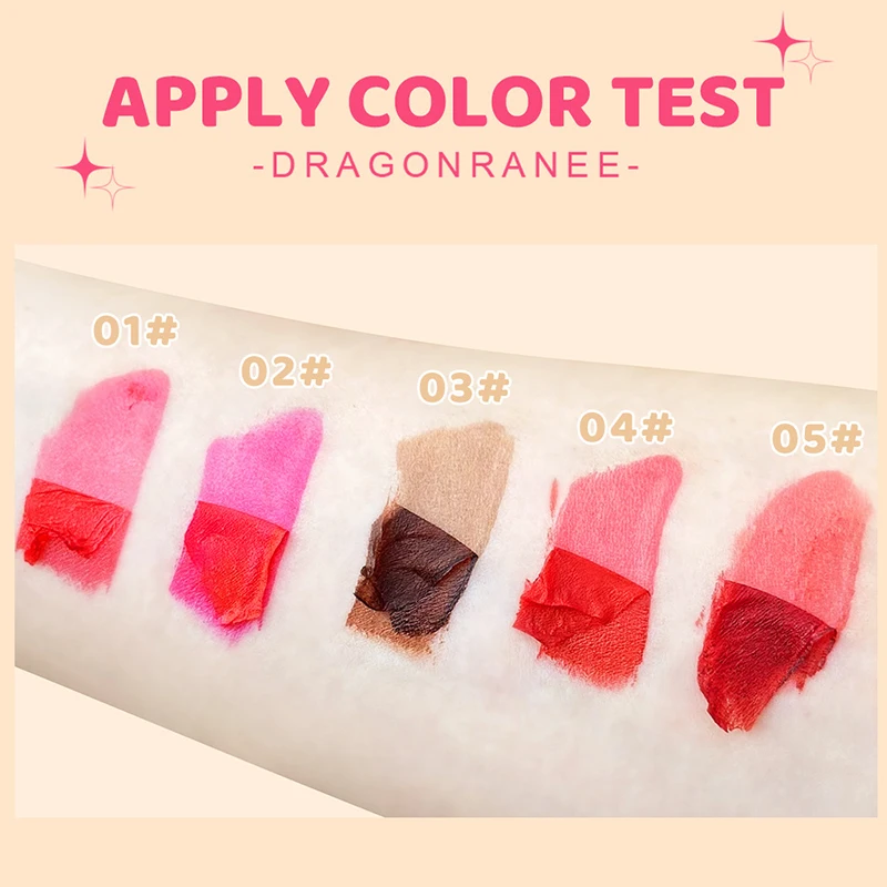 5 Color Peel Off Lip Stain Reveal Long Lasting Waterproof Pink Lip Tint Lipstick Non-stick Cup Natural Makeup Tear Off Lip Gloss