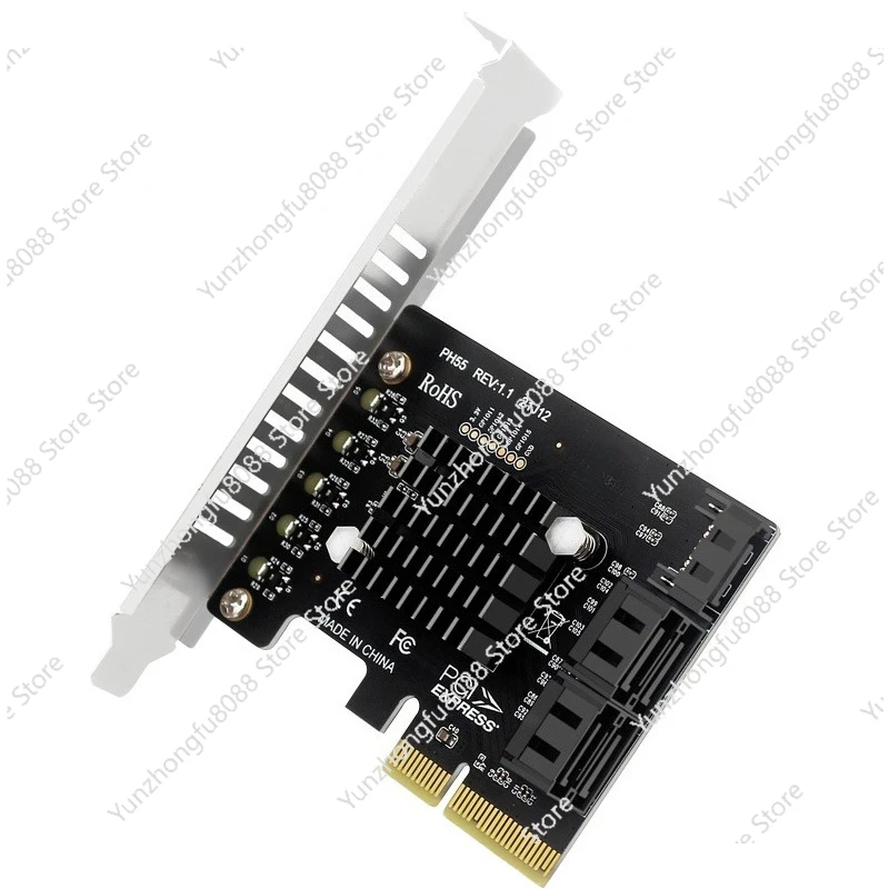 

Карта расширения PCIe на 5 портов SATA3.0 JMB585, поддерживает каскадный TRIM и поддерживает режим RAID